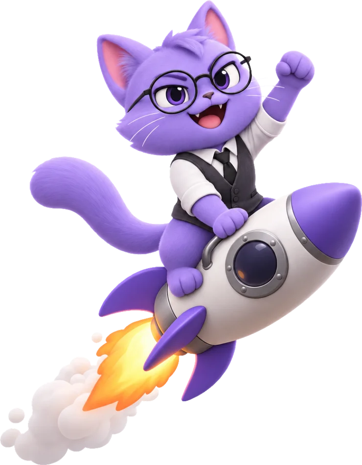 ADMODERS Maskottchen auf einer Rakete – Kampagnenstart